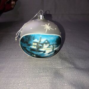 Thomas Kinkade Painter of Light  “Moonlit Sleigh Ride” Christmas Ornament & Box